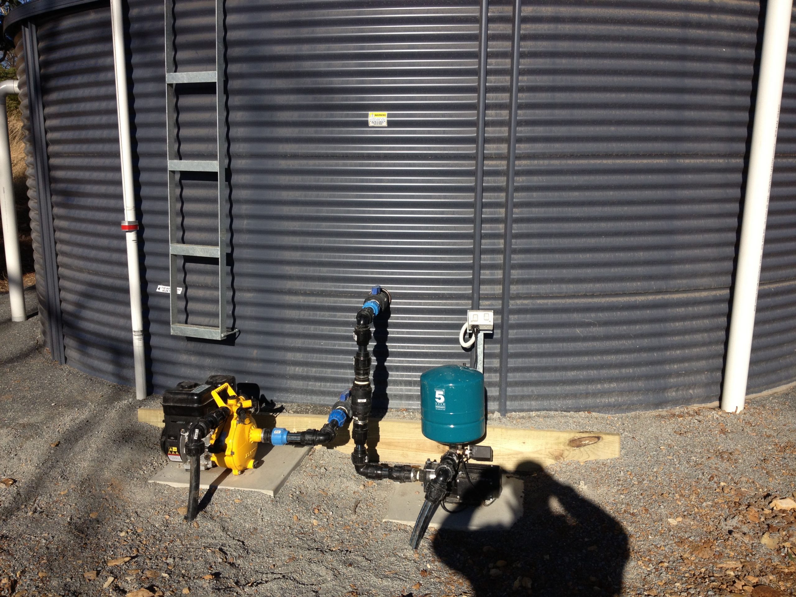 Rain water tank installation by Northway Plumbing Adelaide